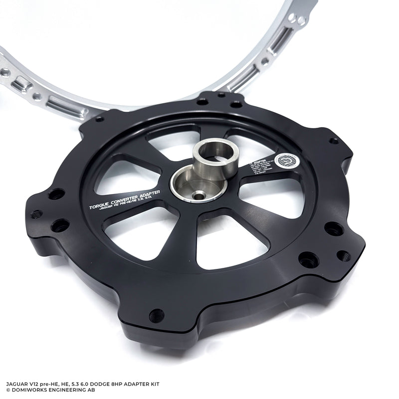 Jaguar V12 5.3L pre-HE, 5.3 HE and 6.0L to Dodge 8HP 845/850RE 70/75/90/95 Charger/Challenger/Scat Pack Hellcat Trackhawk RAM Adapter Kit