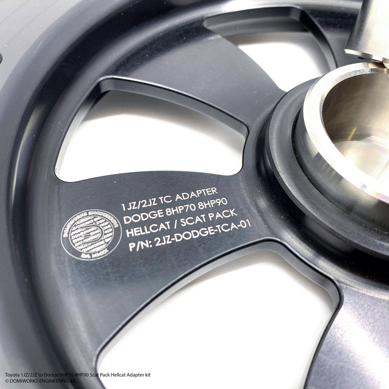 DOMIWORKS TOYOTA 2JZ TO DODGE 8HP70 / 8HP90 / SCAT PACK / HELLCAT ADAPTER KIT