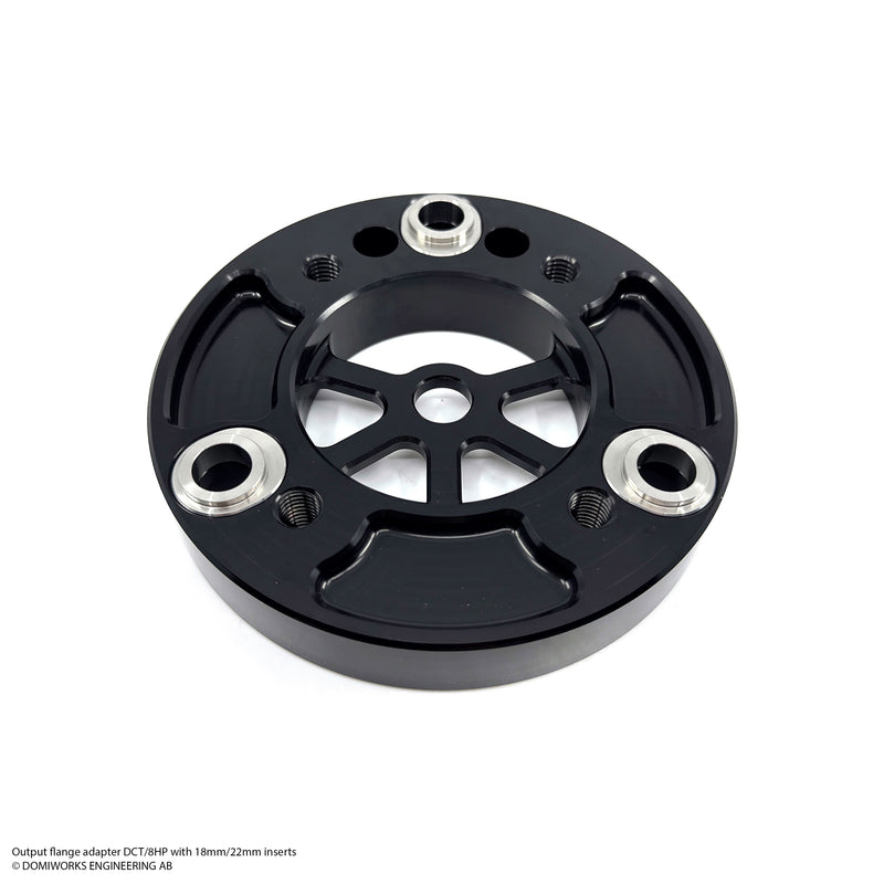 Domiworks 8HP / DCT OUTPUT FLANGE ADAPTER 105-110MM WITH 18MM OR 22MM INSERTS - 1350 YOKE