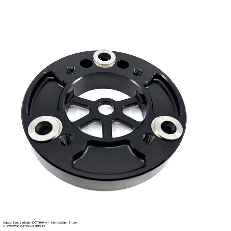Domiworks 8HP / DCT OUTPUT FLANGE ADAPTER 105-110MM WITH 18MM OR 22MM INSERTS - 1350 YOKE