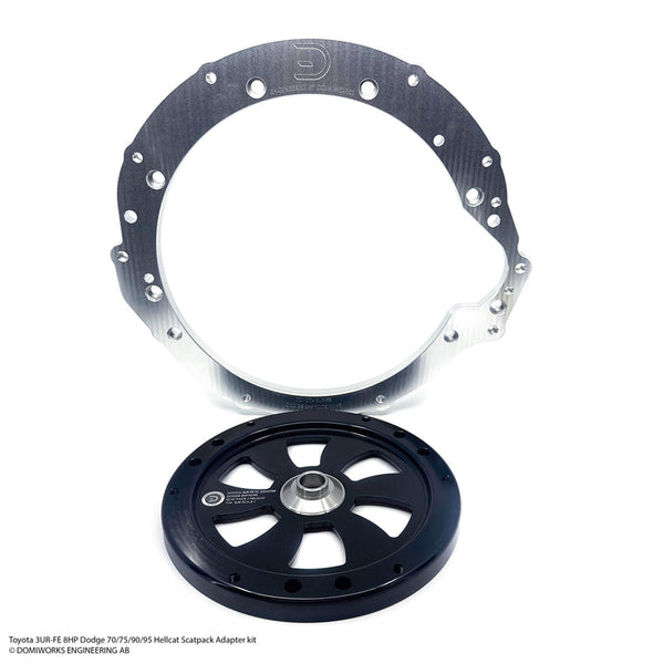 Domiworks Toyota 3UR-FE to Dodge 8HP 70/75/90/95 Scat Pack Hellcat Adapter Kit