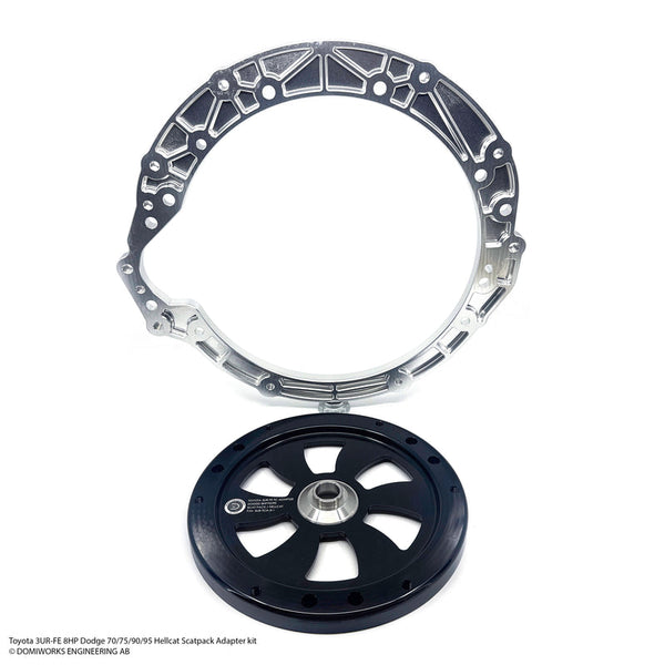 Domiworks Toyota 3UR-FE to Dodge 8HP 70/75/90/95 Scat Pack Hellcat Adapter Kit
