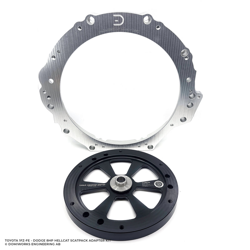 Domiworks TOYOTA 1FZ-FE TO DODGE 8HP 70 / 75 / 90 / 95 HELLCAT SCAT PACK TRACKHAWK ADAPTER KIT