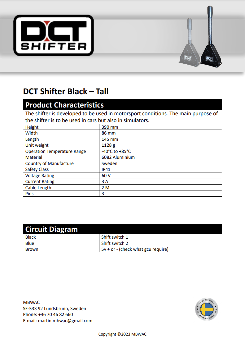 DCT Sequential Race Style Kevlar Shifter For 8HP Swaps - DCT SHIFTER 390GTX